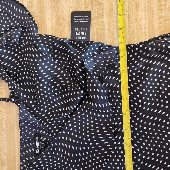 EXPRESS Black and White Polka Dot Maxi Dress, size M - Picture 6 of 9